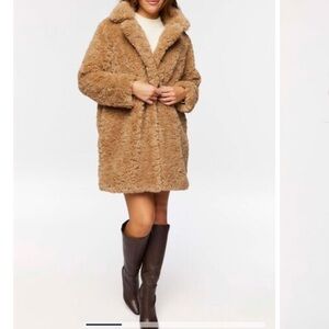 NEW Forever 21 Faux Serling Coat with pockets